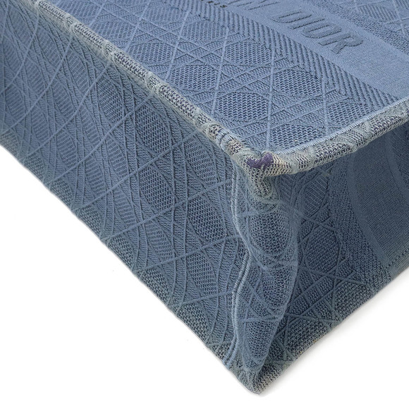 Christian Dior Cannage Book Tote Blue - Picture 3 of 6